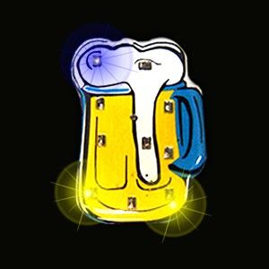 Beer Mug Flashing Pin Body Lights