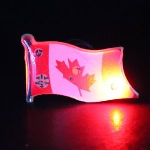 Canada Flag Light Up LED Lapel Pins Body Lights
