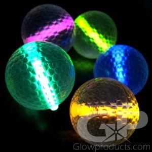 Glowing Golf Balls with Glow Insert