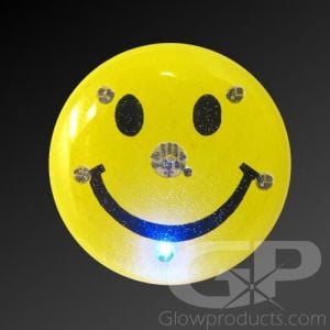 Happy Face Light Up LED Lapel Pin Body Light