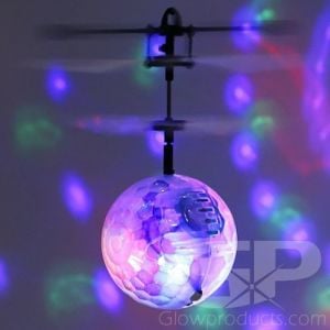 Hand Helicopter Flying Disco Ball Glow Toy