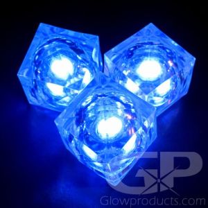 Blue Light Up LED Glowing Ice Cubes