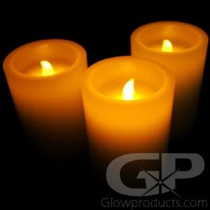 Flameless 4 Inch LED Pillar Candles