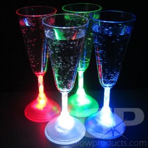 Light Up LED Champagne Glasses - Single Color