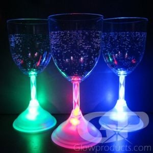Multi-Color Glowing Wine Glasses with LED Lights