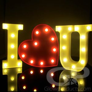 I Love You Light Up Lamps Valentines