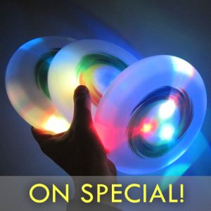 Glowing LED Frisbee On Special