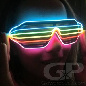Light Up Glasses Rainbow Shutter Shades
