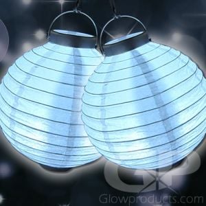 White Glowing LED Paper Lanterns