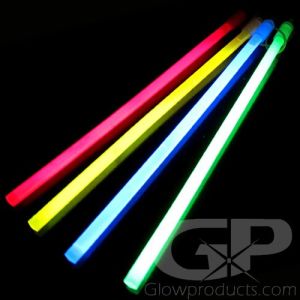 12" Large Glow Sticks Assorted Color Mix