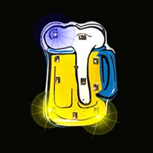Beer Mug Flashing Pin Body Lights