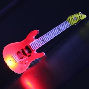 Guitar Flashing LED Lapel Pin Body Lights