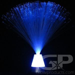 Fiber Optic Lamp with Glowing Crystal Base
