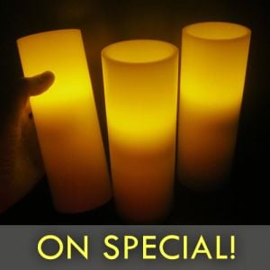 8 Inch Flameless Candles on Special Sale