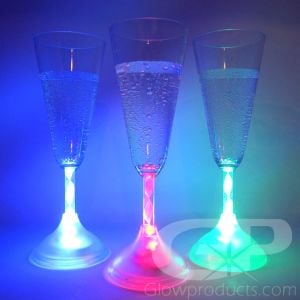 Light Up Glowing Champagne Glasses Multi-Color