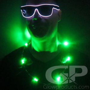 LED Beaded Necklace with Glowing Lights