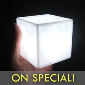Light Up Glow Cube with White LED Lights