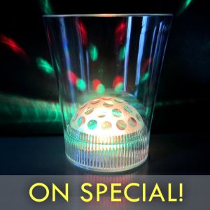 Disco Light Show Glowing Drink Glass