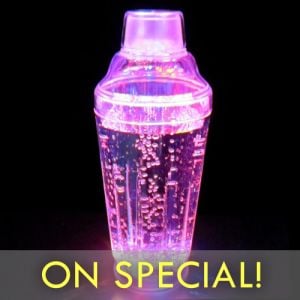 Flashing Light Up Martini Shaker with Glowing LED Lights