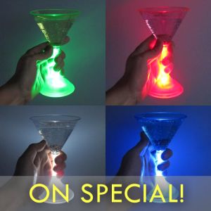 Light Up Martini Glasses