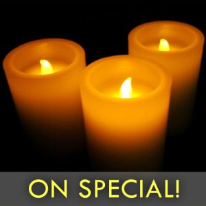 Flameless 4 Inch LED Pillar Candles
