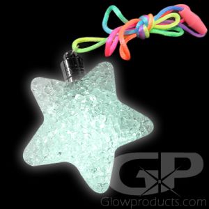 White Star Glowing Pendant Necklaces