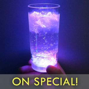 Glowing LED Drink Glasses with 8 Light Up Color Modes on SPECIAL SALE