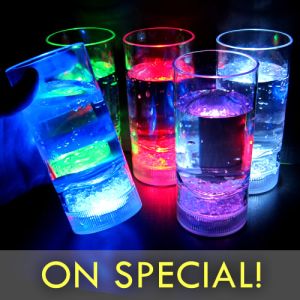Light Up LED Glowing Tumblers Drink Glasses on SPECIAL SALE