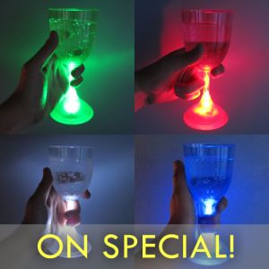 Glowing Light Up Wine Glasses with LED Lights