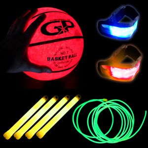 Light Up Basketball Glowing Sports Combo Pack