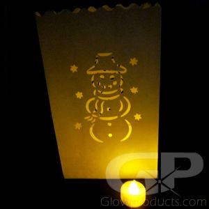 Luminary Bags with Tea Lights - Snowman