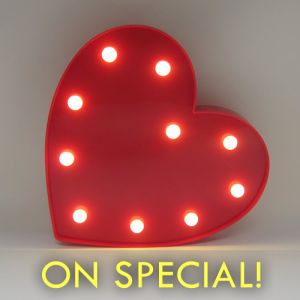 SPECIAL - Light Up Heart Lamp