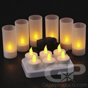 Rechargeable led tea light candles hot sale