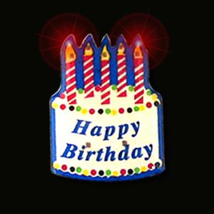 Birthday Flashing Pins Body Lights Party Favor