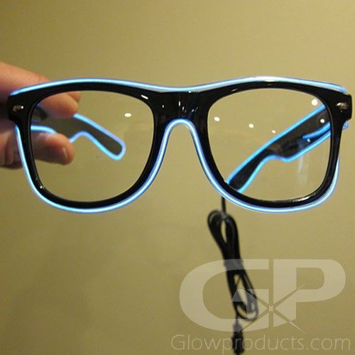Light Up LED Rave Glasses with Clear Lens Glowproducts