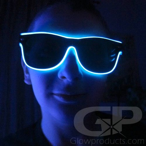 Rave Glasses Light Up LED Sunglasses with Dark Lens Glowproducts