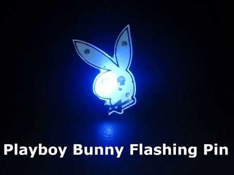 Playboy Bunny Pin - LED Body Lights and Flashing Pins