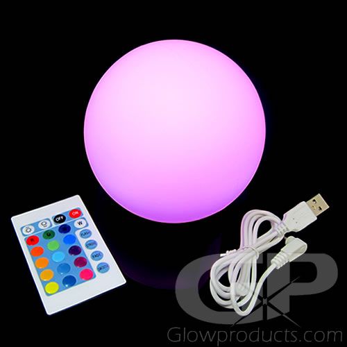 Light Up Ball Orb LED Mood Lamp with Remote Multi Color