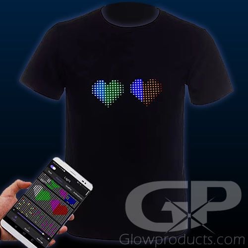 Animated Light Up LED Shirt with Smartphone Control