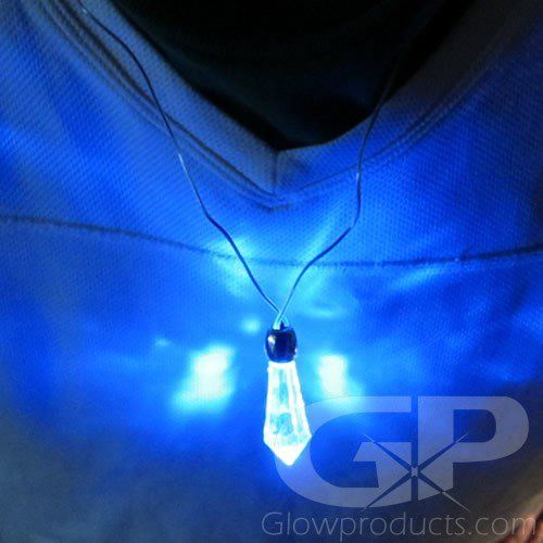 Led light up crystal pendant necklace deals