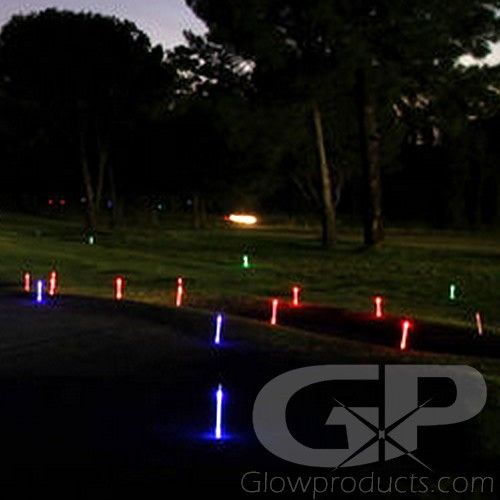 14 Inch Glowing LED Marker Sticks with Ground Stakes