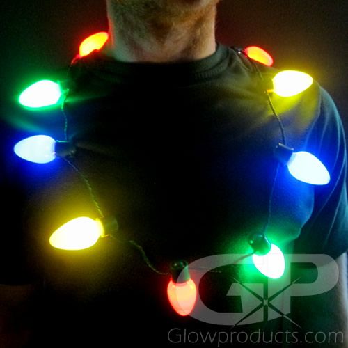 Christmas Light Necklace Xmas Light Bulb Necklaces Glowproducts