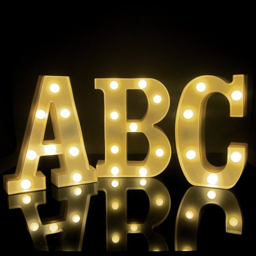 Light Up Marquee Letter and Number Lamps