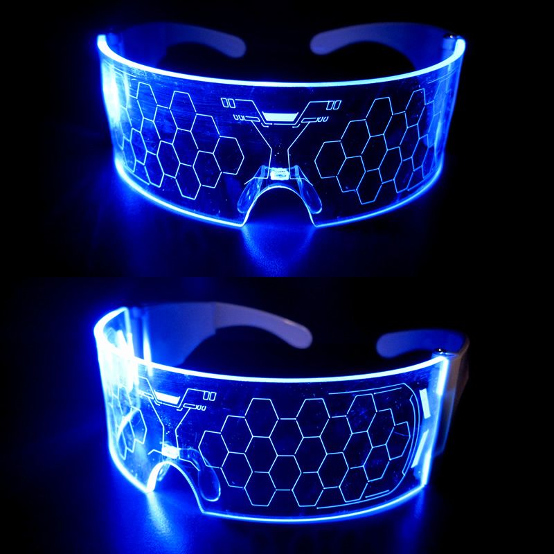 Light Up Cyber Visor Glasses with 7 Color Modes