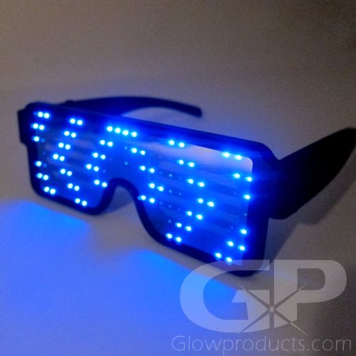 Blue light up glasses cheap