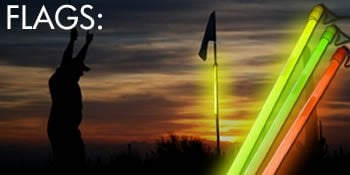 Night Golf Glowing Flags