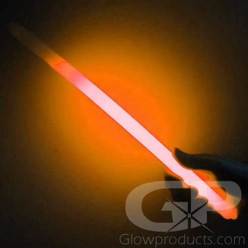 DirectGlow 50 Count Orange Jumbo 6 Inch Glow Sticks 12 Hour Glow 