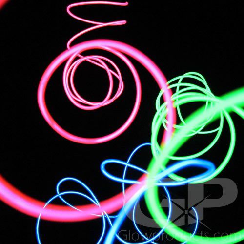 1 Metres Glowing Strobing Neon Light Set Lightpainting Kit-Use EL Wire With a Camera to Paint Photo Effects EL Wire ESUMIC® Electroluminescent Wire 