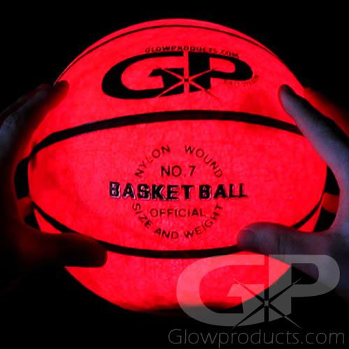 Glow Basketball with 2 Bright LEDs for Teen Boys and Girls Extra Pump and Batteries Light Up LED Basketball Glow in The Dark Basketball with Spare Batteries Official Size 7 