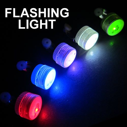 1 Piece Assorted Color Round LED Blinky Clip On Pins 